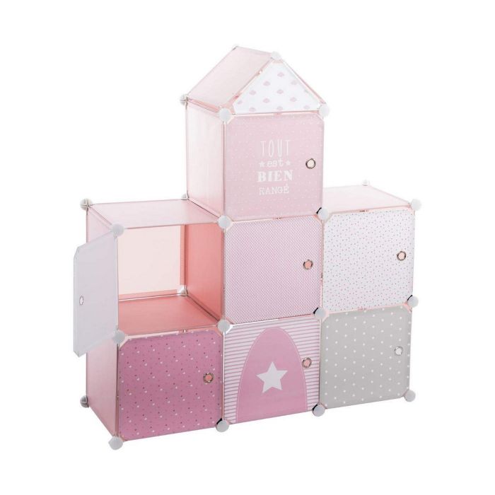 Estantería Atmosphera Pink Castle Infantil Modular Polipropileno (95,5 x 32 x 109 cm)