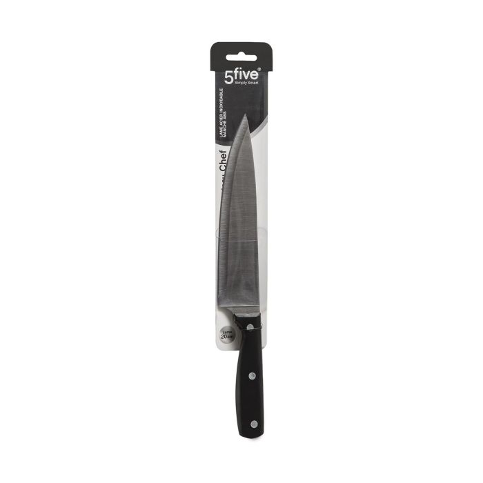 Cuchillo de Cocina Negro Acero Inoxidable ABS (20 cm) 2