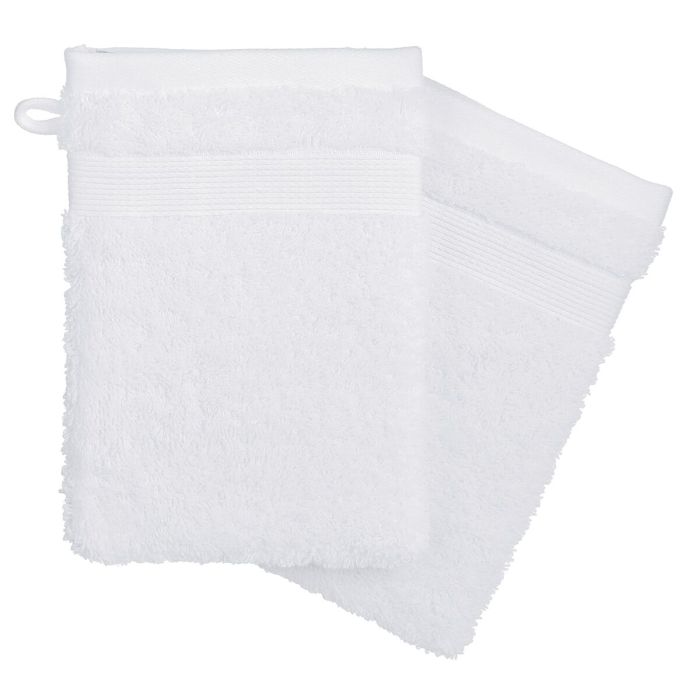 Set de Toallas Atmosphera 2 Piezas Guante Algodón Blanco (15 x 21 cm) Set de Toallas Atmosphera 2 Piezas Guante Algodón Blanco (15 x 21 cm)