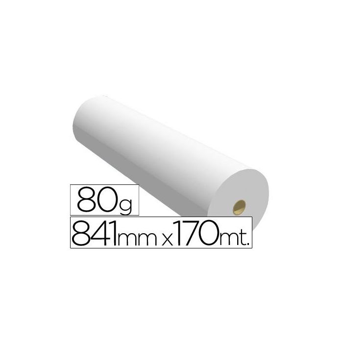 Papel Reprografia Ppc Para Plotter 841x170Mt 80 gr