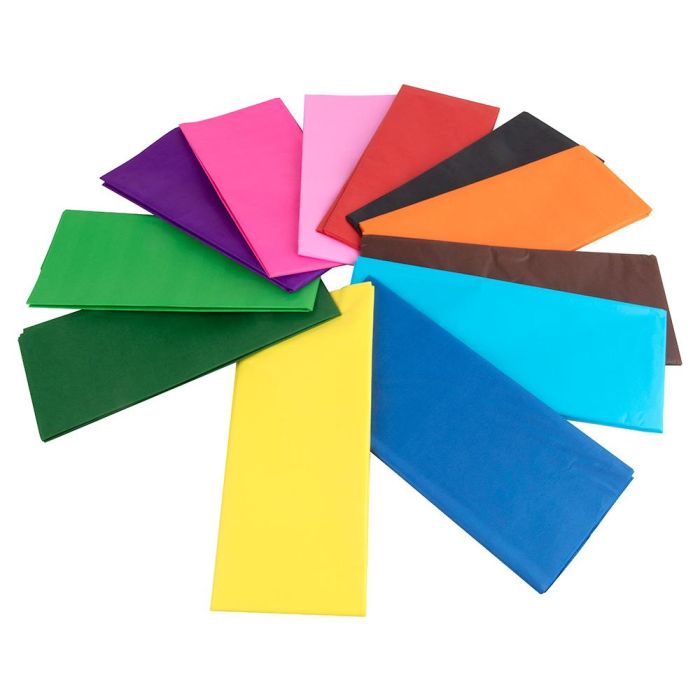 Papel Seda Liderpapel 52x76 cm 18 gr-M2 Bolsa De 10 Hojas Colores Surtidos 4