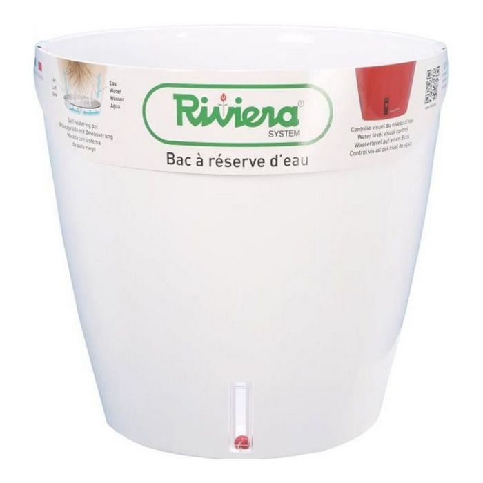 Maceta Autorriego Riviera Eva New Blanco Plástico Redonda Ø 46 cm