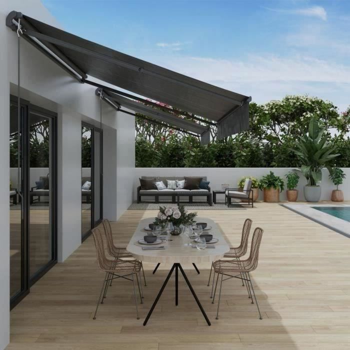 Toldo Beau Rivage Manual 2,4 x 2 m Poliéster Antracita 1 Toldo Beau Rivage Manual 2,4 x 2 m Poliéster Antracita 1