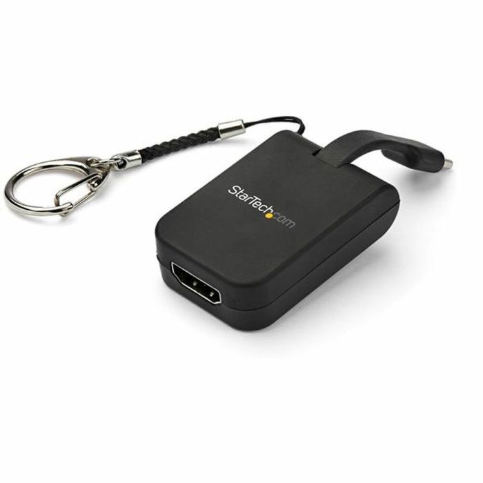 Adaptador USB C a HDMI Startech CDP2HDFC             4K Ultra HD Negro 1