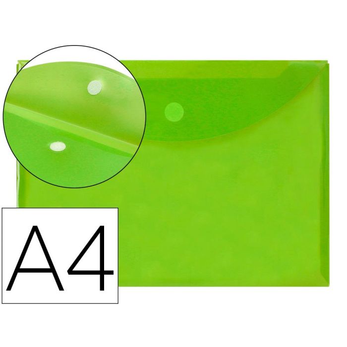 Carpeta Liderpapel Dossier A4 Cierre De Velcro Verde 12 unidades