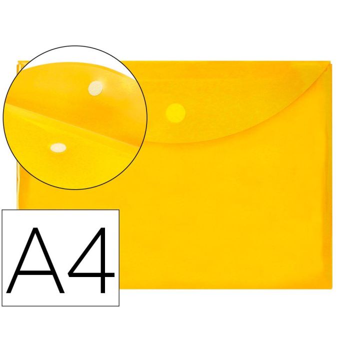 Carpeta Liderpapel Dossier A4 Cierre De Velcro Amarilla 12 unidades