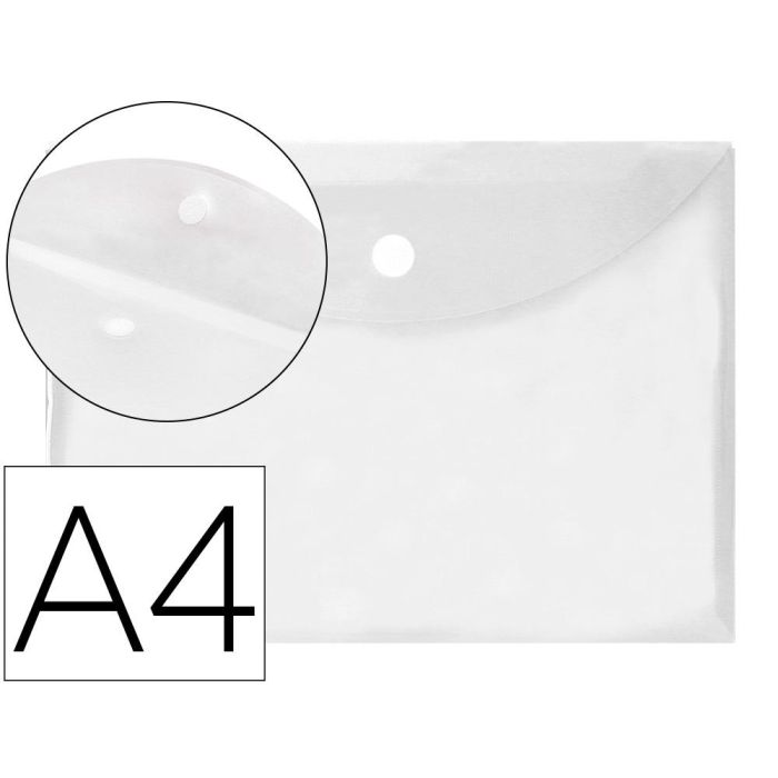 Carpeta Liderpapel Dossier A4 Cierre De Velcro Transparente 12 unidades