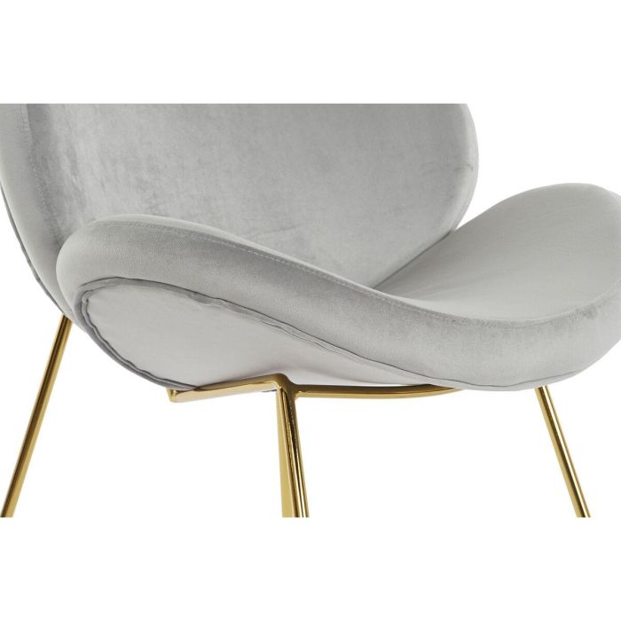 Silla Chic DKD Home Decor Gris Claro Dorado 58 x 73 x 62 cm 3 Silla Chic DKD Home Decor Gris Claro Dorado 58 x 73 x 62 cm 3