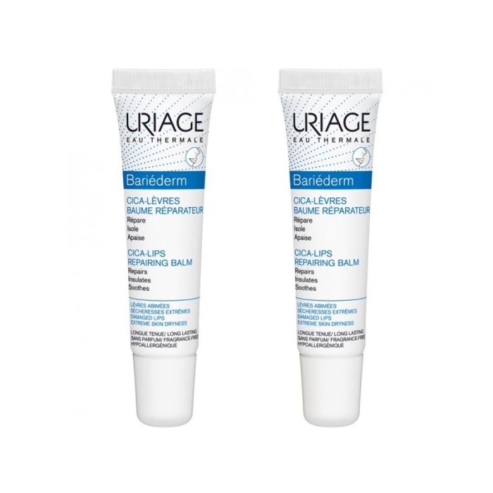 Uriage Bariéderm Cica-Lèvres Bálsamo Labial Reparador y Protector Duplo 2x15ml