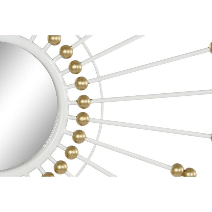 Espejo de pared Home ESPRIT Blanco Dorado 80 x 2,5 x 80 cm 1 Espejo de pared Home ESPRIT Blanco Dorado 80 x 2,5 x 80 cm 1