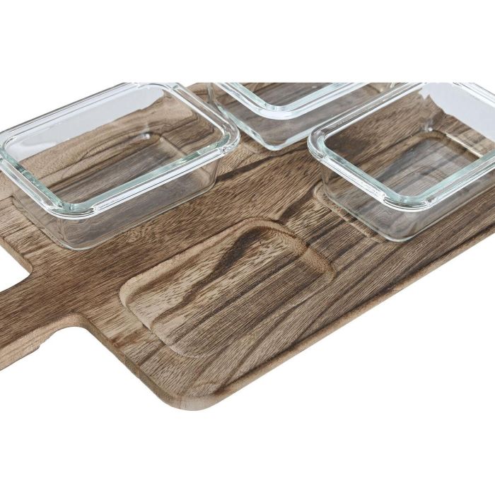 Tabla Aperitivo Basicos DKD Home Decor Natural 20 x 5 x 39.5 cm Set de 5 3