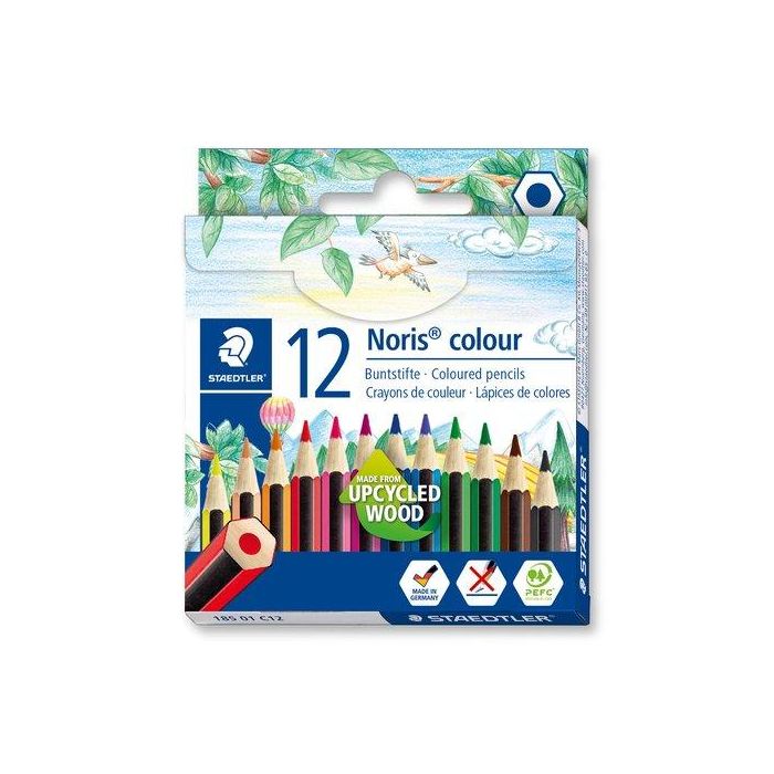 Lapices De Colores Staedtler 185 Noris Colour Wopex Cortos Estuche De 12 (Set de 10)