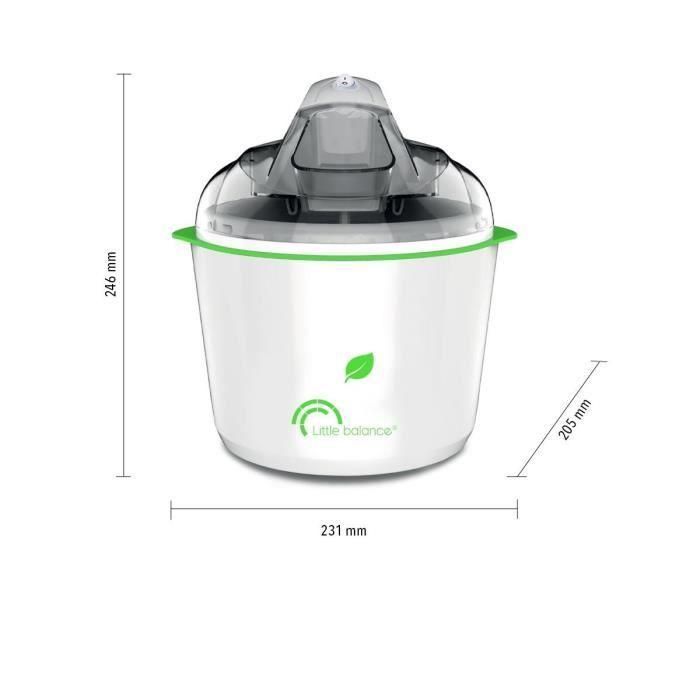 Little Balance 8234 Heladera Happy Sorbets 1,5 L con Depósito de Acero Inoxidable Extraíble, Compacta y Recetario, lista en 30 minutos 1 Little Balance 8234 Heladera Happy Sorbets 1,5 L con Depósito de Acero Inoxidable Extraíble, Compacta y Recetario, lista en 30 minutos 1