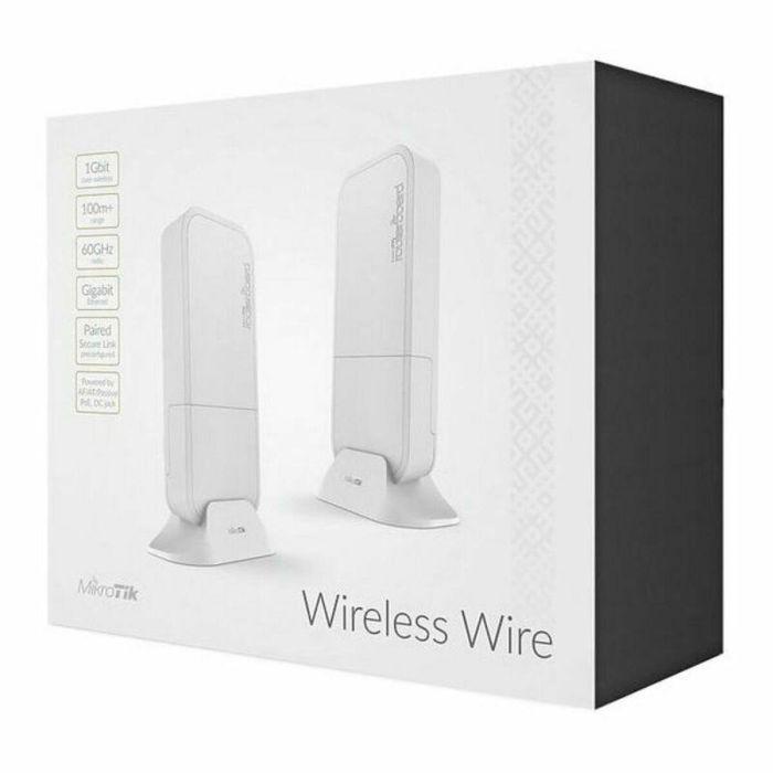 Punto de Acceso Wireless Wire Mikrotik RBwAPG-60adkit 60 GHz Blanco (2 pcs) 1 Punto de Acceso Wireless Wire Mikrotik RBwAPG-60adkit 60 GHz Blanco (2 pcs) 1
