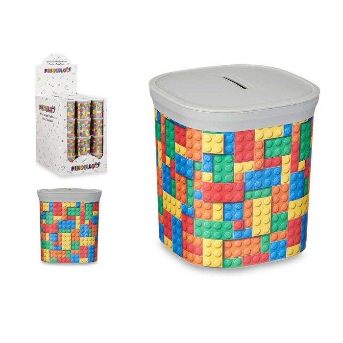 Pincello Hucha de Plástico Cuadrada Puzzle, 9x10x9 cm, Color Gris (48 Unidades) Pincello Hucha de Plástico Cuadrada Puzzle, 9x10x9 cm, Color Gris (48 Unidades)