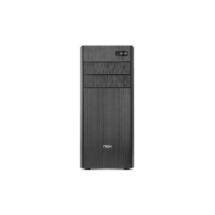 Nox NXLITE010 Caja Semitorre con Fuente 500W ATX, mATX, ITX, Frontal Cepillado, GPU 345mm, USB 3.0, Negro 1