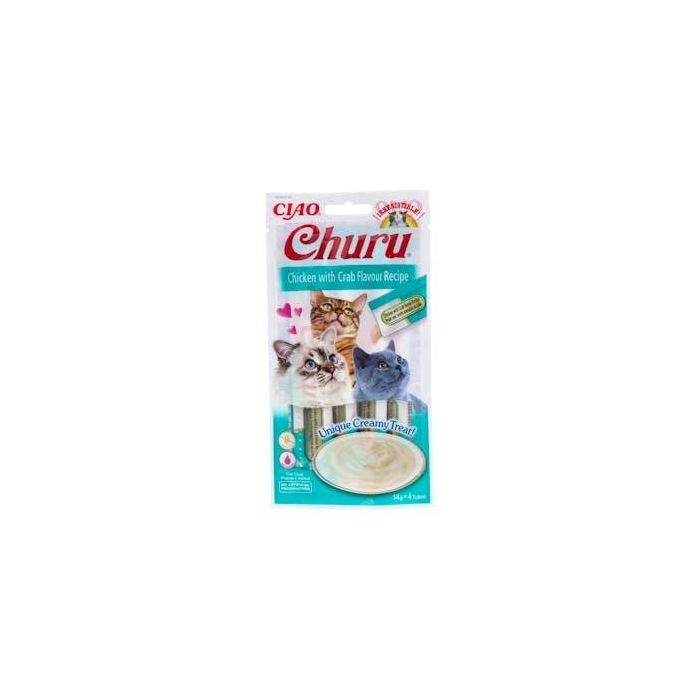 CHURU VET Churu Receta de Pollo con Cangrejo 4 Sticks de 14g
