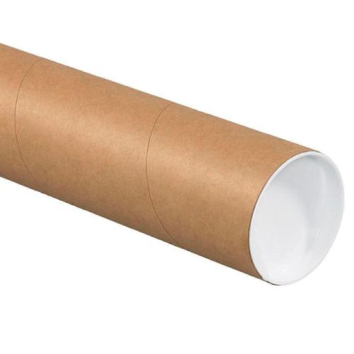 Tubo De Carton Q-Connect Portadocumentos Cartoncillo Encolado Reciclado 1,8 mm Con 2 Tapas De Plastico 40x430 mm 2