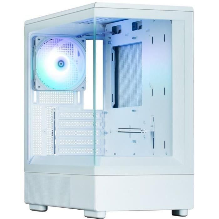 Caja de PC - ZALMAN - P10 - Mini torre - M-ATX - Blanco - Vidrio templado - USB-C y A-RGB