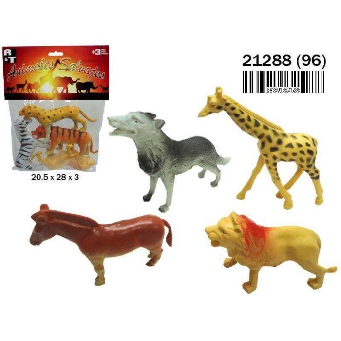 Figuras animales selva en bolsa 4 unidades 20,5x28x3 cm 1 Figuras animales selva en bolsa 4 unidades 20,5x28x3 cm 1