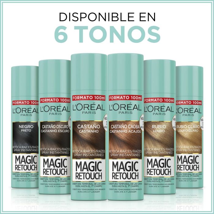 Spray Cubre Canas L'Oreal Make Up Magic Retouch 4-Rubio 100 ml 2