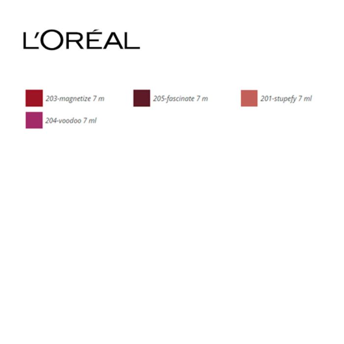 Brillo de Labios Rouge Signature Metallics L'Oreal Make Up (7 ml) 7 ml 1