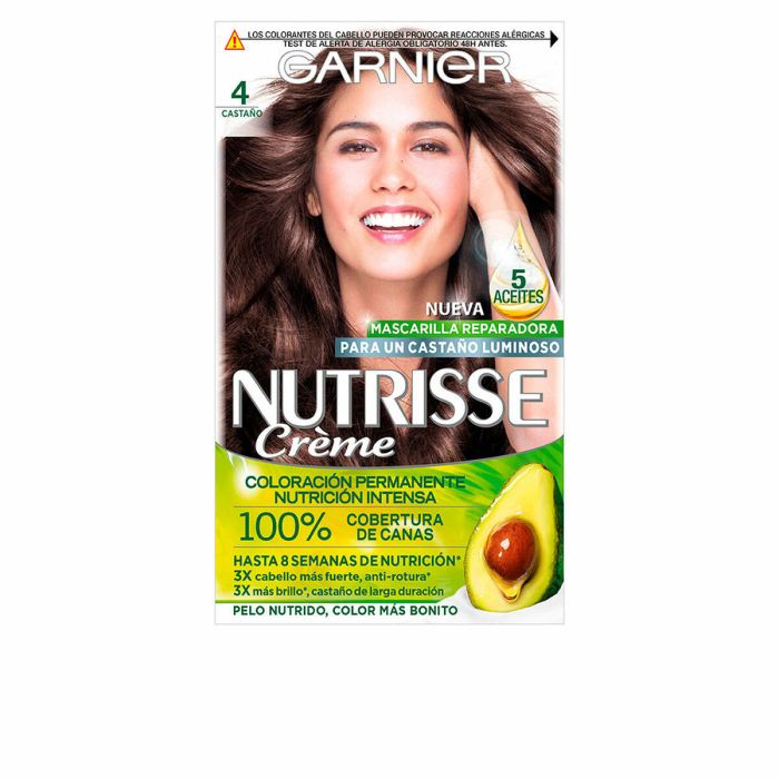 Tinte Permanente Garnier Nutrisse Nº 40 Castaño Oscuro