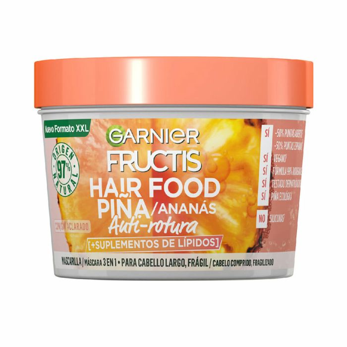 Mascarilla Capilar Anticaída Garnier Fructis Hair Food Antirotura Piña 350 ml
