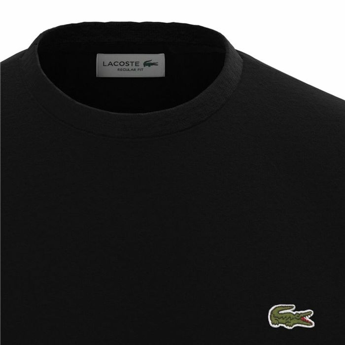 Camiseta de Manga Corta Hombre Lacoste Algodón Negro 1
