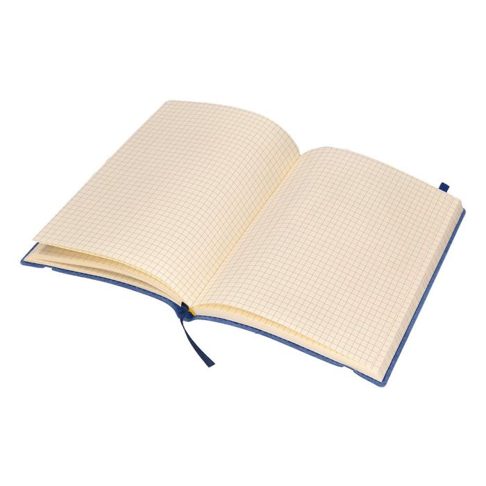 Libreta Liderpapel Simil Piel A5 120 Hojas 70 gr-M2 Cuadro 4 mm Sin Margen Azul 4