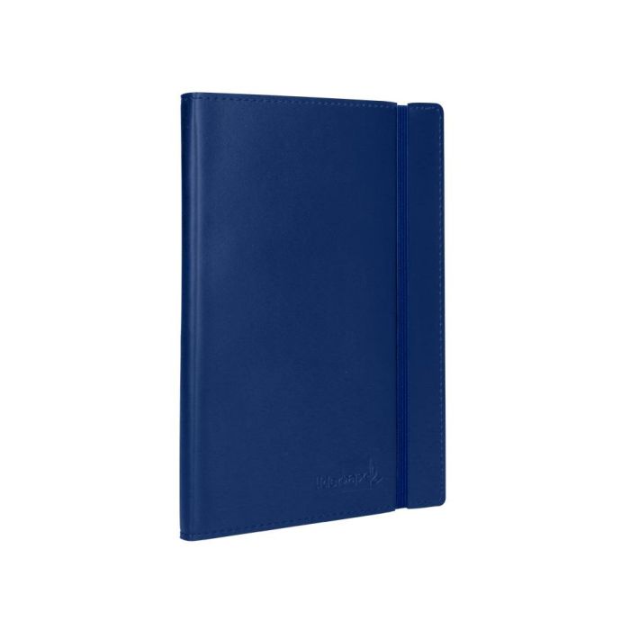 Libreta Liderpapel Simil Piel A5 120 Hojas 70 gr-M2 Cuadro 4 mm Sin Margen Azul 4