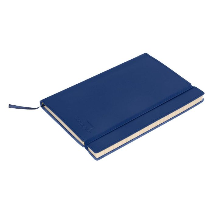 Libreta Liderpapel Simil Piel A5 120 Hojas 70 gr-M2 Cuadro 4 mm Sin Margen Azul 5