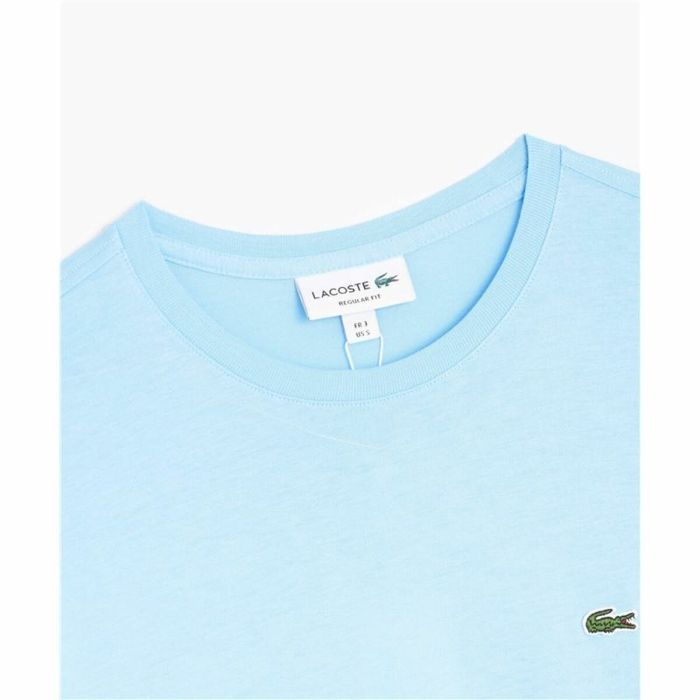 Camiseta de Manga Corta Hombre Lacoste Regular Fit Azul claro 2