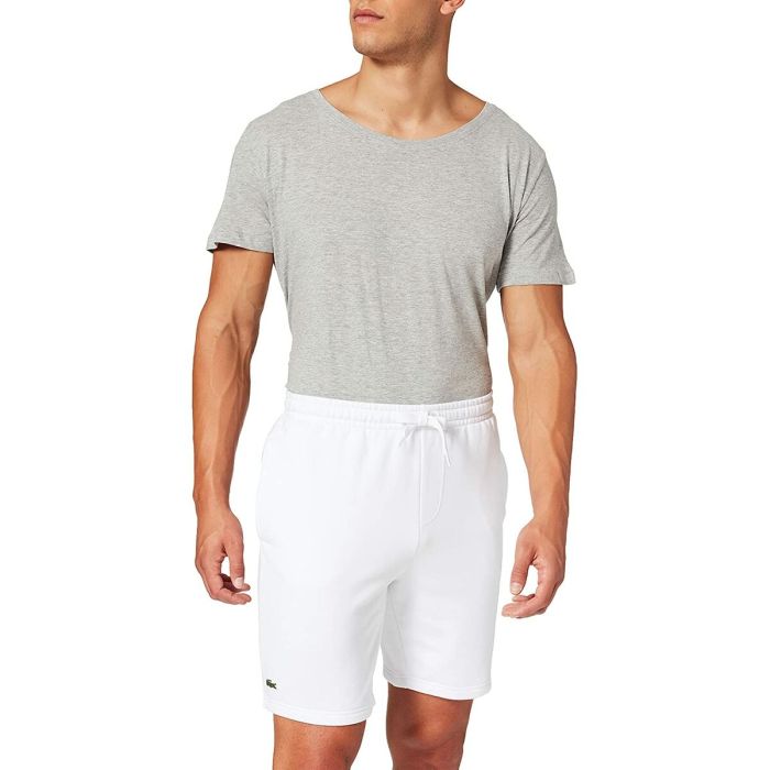 Pantalones Cortos Deportivos para Hombre Lacoste Blanco (6) 7