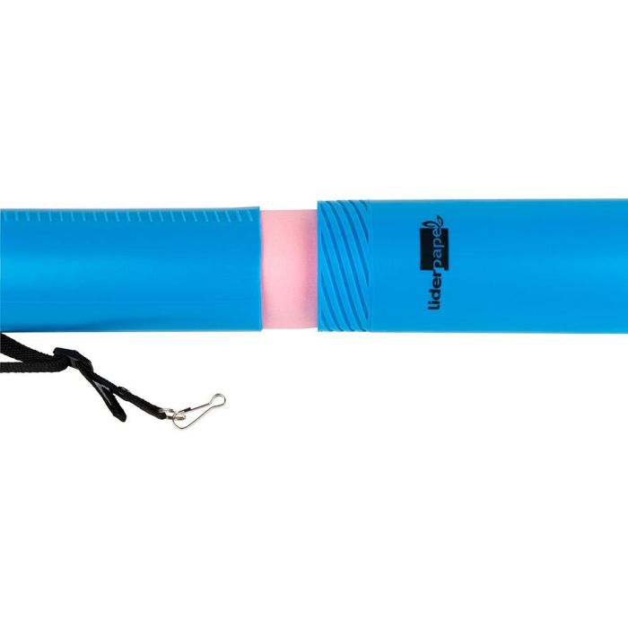 Portaplanos Plastico Liderpapel Diametro 6 cm Extensible Hasta 80 Azul 1