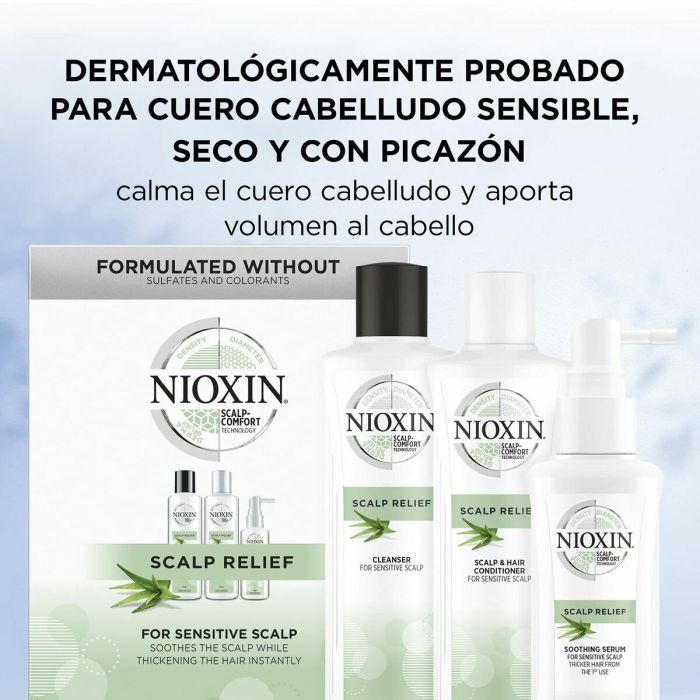 Tratamiento para Dar Volumen Nioxin Scalp Relief (3 pcs 3 Tratamiento para Dar Volumen Nioxin Scalp Relief (3 pcs 3
