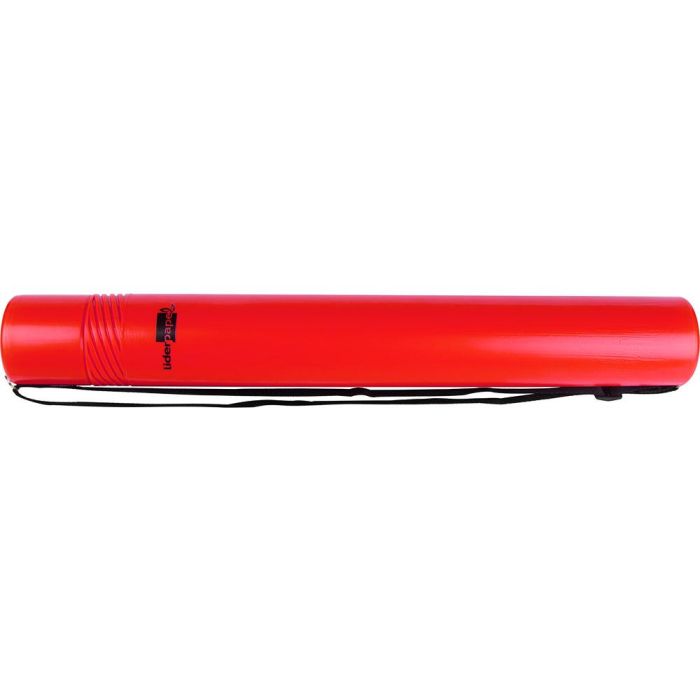 Portaplanos Plastico Liderpapel Diametro 6 cm Extensible Hasta 80 Rojo 2