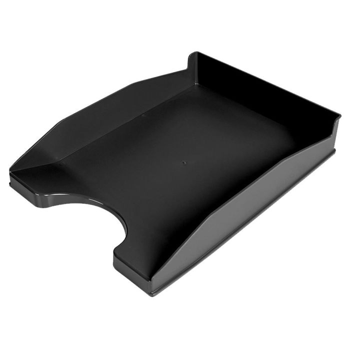 Bandeja Sobremesa Plastico Q-Connect Negro Opaco 100% Reciclado 240x70X340 mm 6 unidades