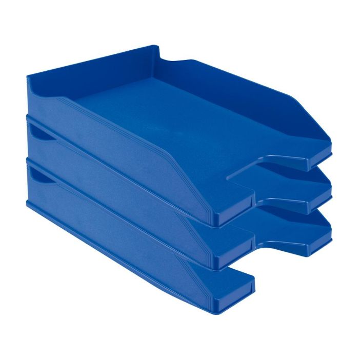Bandeja Sobremesa Plastico Q-Connect Azul Opaco 240x70X340 mm 6 unidades 2