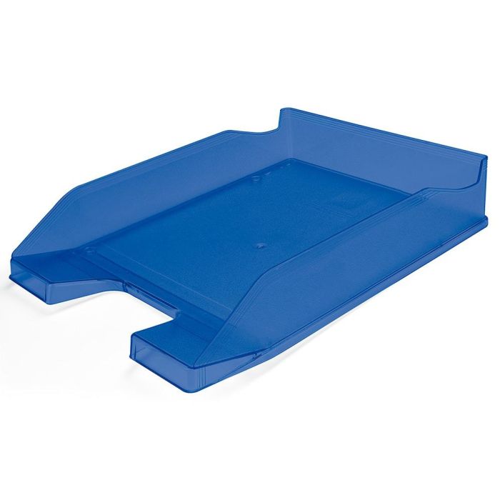 Bandeja Sobremesa Plastico Q-Connect Azul Transparente 240x70X340 mm 6 unidades