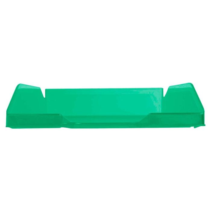 Bandeja Sobremesa Plastico Q-Connect Verde Transparente 240x70X340 mm 6 unidades 2