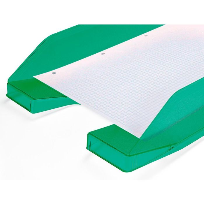 Bandeja Sobremesa Plastico Q-Connect Verde Transparente 240x70X340 mm 6 unidades 4