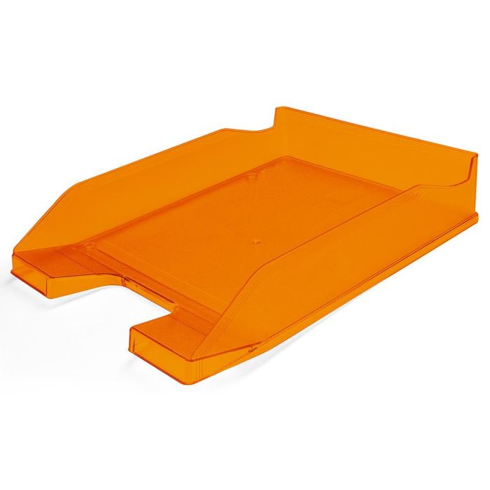 Bandeja Sobremesa Plastico Q-Connect Naranja Transparente240x70X340 mm 6 unidades