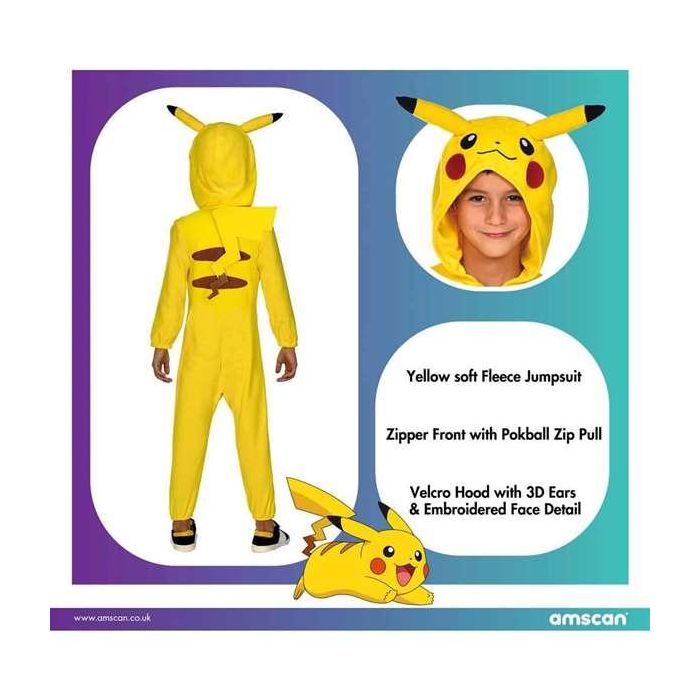 Disfraz infantil pokemon pikachu suit talla. 8-10 años 10