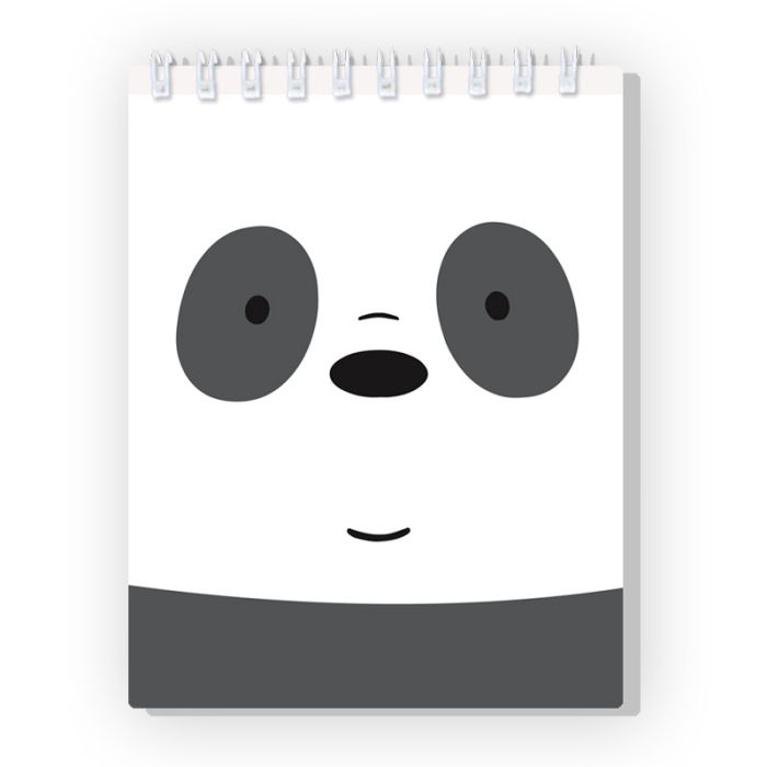 Libreta Espiral Panda We Bare Bears Somos Osos Blanco