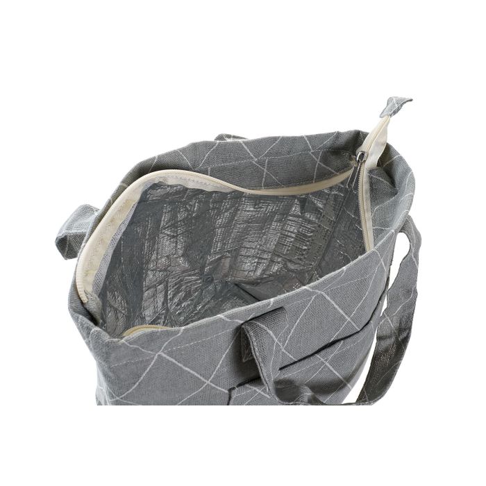 Bolsa Termica Basicos DKD Home Decor Gris Blanco 14 x 20 x 35 cm (12 Unidades) 2