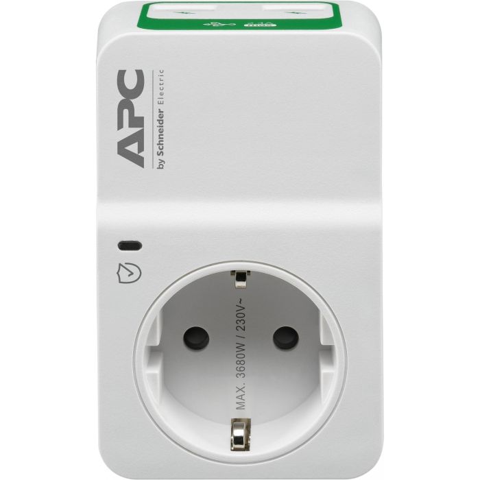 APC PM1WU2-GR Protector Sobretensión Essential SurgeArrest con 1 Salida Schuko y 2 Puertos USB 230 V Blanco 1 APC PM1WU2-GR Protector Sobretensión Essential SurgeArrest con 1 Salida Schuko y 2 Puertos USB 230 V Blanco 1