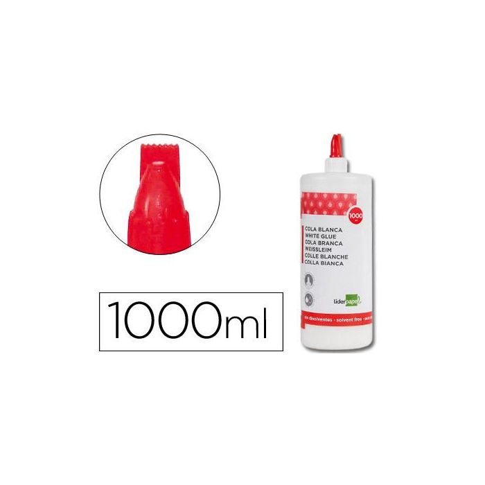 Pegamento Cola Blanca Lavable Liderpapel Bote De 1000 mL