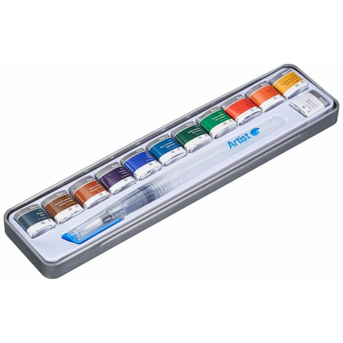 Acuarela Artist Start Caja Metal 12 Colores Surtidos + Pincel Rellenable