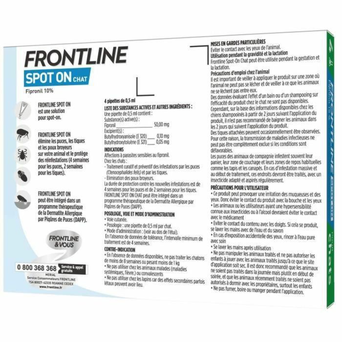 Antiparásitos Frontline Gato 0,5 ml 4 Unidades 2